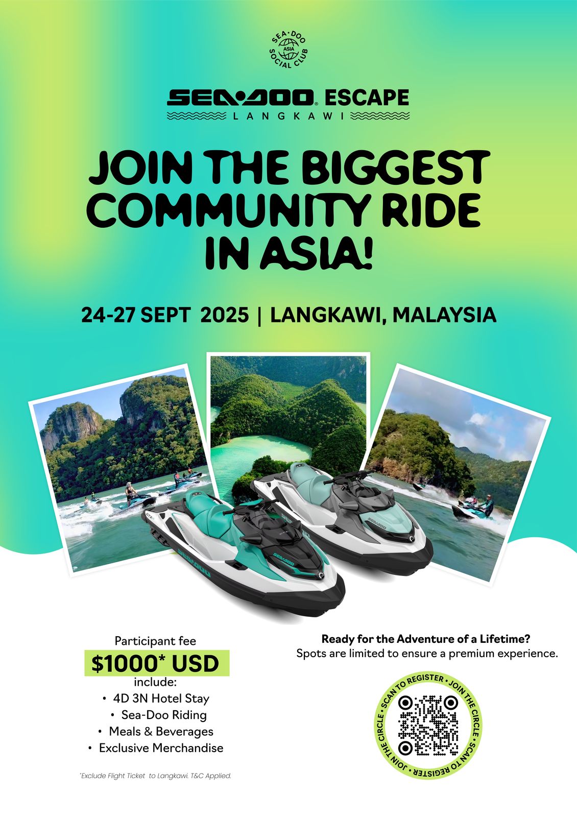 Sea-Doo Escape Langkawi 2025 – 4D3N Hotel + Ride Package